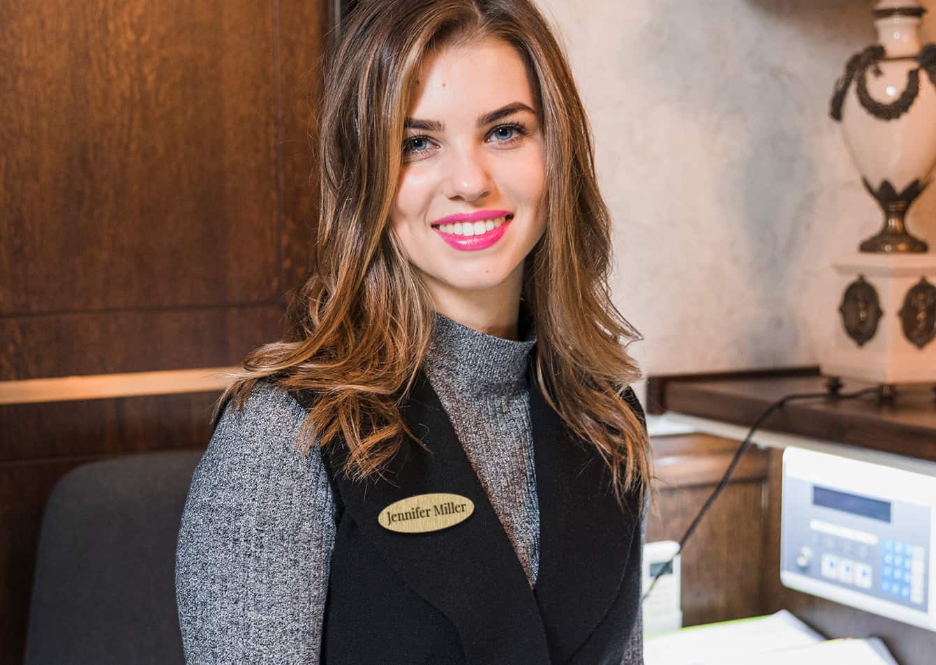 Receptionist name tags Marktek